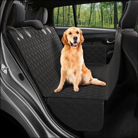 img 4 attached to 🐶 Waterproof Nonslip Dog Back Seat Cover Protector - Scratchproof Hammock for Dogs: Ultimate Backseat Protection Against Dirt, Pet Fur, and More! Durable Pets Seat Covers Ideal for Cars & SUVs