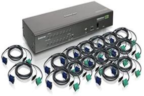 img 1 attached to 🔌 IOGEAR 16-Port USB PS/2 Combo KVM Switch with Complete Cable Set (GCS1716KIT)