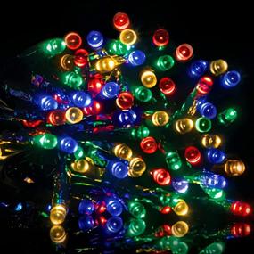 img 2 attached to 🎄 Funpeny 85 FT 240 LED Waterproof Extendable Green Wire Fairy String Christmas Lights, Plug in with 8 Lighting Modes for Indoor Outdoor Yard Garden Wedding Party Decorations (Multi Color)