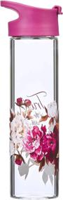 img 3 attached to 🌸 Trust In The Lord Proverbs 3:5 Pink Floral Glass Water Bottle - Christian Art Gifts, 20oz, Pink