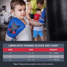 img 1 attached to 🥊 Liberlupus Kids Boxing Gloves for Boys and Girls aged 3-15 - Youth Boxing Training Gloves, Sparring Punching Gloves for Punching Bag, Kickboxing, Muay Thai, and MMA