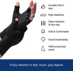 img 1 attached to Copper Compression Arthritis Gloves Women