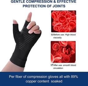 img 3 attached to Copper Compression Arthritis Gloves Women