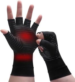 img 4 attached to Copper Compression Arthritis Gloves Women