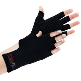 img 4 attached to 🧤 PressRx Compression Arthritis Gloves - Comfortable Pain Relief for Rheumatoid, Carpal Tunnel & More (1 Pair) - Large Size, Fingerless Design