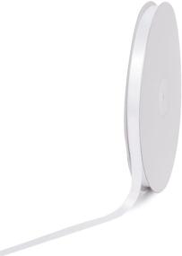 img 1 attached to 🎀 PSF0308-029 White Solid Satin Ribbon, 3/8" x 100 yd - Creative Crafting Ideas