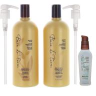 🌺 bain de terre passion flower color preserving shampoo & conditioner set with pumps & recovery complex anti-frizz shine serum, including beautify comb – 33.8 ounce logo