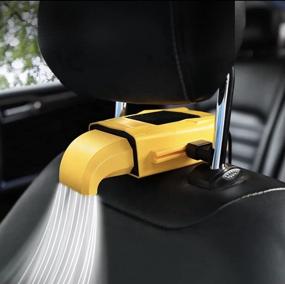 img 4 attached to Оставайтесь прохладными с вентилятором для сиденья в автомобиле SYVORTIK Black: легкий и портативный USB-вентилятор для универсальных автомобилей, грузовиков и внедорожников, 3 регулируемые скорости, низкий уровень шума, в комплекте зарядное устройство для автомобиля