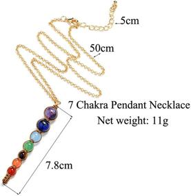 img 1 attached to 📿 Zuo Bao 7 Chakra Natural Stone Yoga Bracelet: Healing Bead Rope Necklace for Yoga Enthusiasts