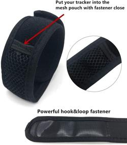 img 3 attached to 🏃 VIEEL Arm & Ankle Running Band - Durable Wristband with Fastener, Mesh Pouch for Garmin & Fitbit Fitness Tracker Wristband (Tracker Not Included) - (13")