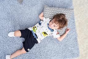 img 1 attached to Little Clothing Toddler T Shirt Shorts Boys' Clothing ~ Clothing Sets