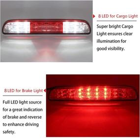 img 3 attached to 🔴 Стоп-сигнал с LED-подсветкой и грузовой лампой для Ford F250 F350 F450 F550 Super Duty/Explorer/Ranger 1999-2016, Mazda B2300/B4000/B3000 1994-2010 (Красный линзованный)