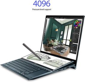 img 1 attached to 💻 ASUS ZenBook Duo 14 UX482 NanoEdge Touch Laptop | Intel i7-1165G7 CPU | NVIDIA MX450 | 16GB RAM | 1TB SSD | ScreenPad Plus | Windows 10 Pro | Celestial Blue | UX482EG-XS74T