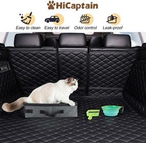 img 2 attached to 🐱 HiCaptain Travel Cat Litter Box with Lid and Handle - Portable Collapsible Cat Carrier for Standard Litter