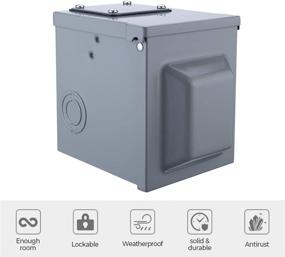 img 1 attached to 🔌 Miady 50 Amp RV Power Outlet Box: Lockable Weatherproof Enclosure for RVs, Trailers, Electric Cars & More