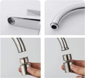 img 1 attached to 🚰 iFealClear 360 Degree Swivel Kitchen Faucet Head with Movable Aerator - Anti-Splash Tap, 1.8 GPM Sink Nozzle, Replacement Sprayer Head - 55/64 Inch-27UNS Female Thread, Brushed Nickel Finish