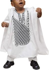 img 4 attached to 🌈 Vibrant HD African Attire Dashiki Caftan: A Stylish Choice for Boys' Clothing