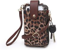 👜 stylish xb phone purse crossbody bags: leopard, snake, plaid patterns with touch screen, key clip, and wristlet wallet for women logo