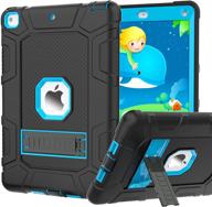 📱 rantice ipad case hybrid shockproof drop protection with kickstand - sky blue logo