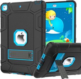 img 4 attached to 📱 Rantice iPad Case Hybrid Shockproof Drop Protection with Kickstand - Sky Blue