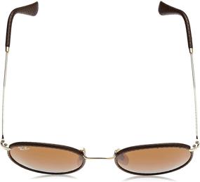 img 1 attached to 🕶️ Leather Ray Ban Round Craft Sunglasses