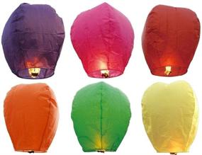 img 2 attached to 🎈 10-Pack Multicolor Sky Lanterns, 100% Biodegradable & Eco-Friendly Chinese Lanterns for Weddings, Birthdays, Memorials - Release Lanterns in the Sky