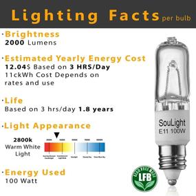 img 2 attached to 💡 Halogen JDE11 120V 100W Mini Candelabra Bulb