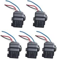 🚗 esupport car truck motor heavy duty 12v 40a spst relay socket plug 4pin 4 wire waterproof seal pack of 5 - guaranteed performance and durability logo
