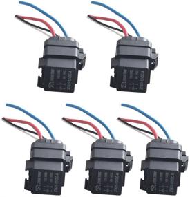 img 4 attached to 🚗 ESUPPORT Car Truck Motor Heavy Duty 12V 40A SPST Relay Socket Plug 4Pin 4 Wire Waterproof Seal Pack of 5 - Guaranteed Performance and Durability