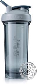 img 4 attached to 🥤 Блендер-бутылка Pro Series BlenderBottle на 28 унций - идеально подходит для протеиновых коктейлей и приема перед тренировкой, цвет - Песчано-серый.