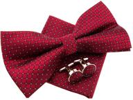 retreez check textured microfiber pre tied men's accessories logo