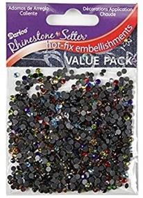 img 1 attached to 💎 Hot Fix Glass Stones, 3mm, Multi Color - Darice 1000-Piece