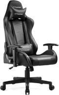 🎮 gtracing gaming chair - racing office computer chair for ergonomic video gaming, with adjustable backrest and seat height, swivel recliner, headrest, and lumbar pillow - esports chair in black logo