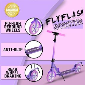 img 1 attached to 🛴 FlyFlash Scooter for Kids Ages 6-12 and up, Adult Scooter with Big Wheels – Folding Sport Scooter for Kids, Teens, and Adults, 330 Lbs Weight Capacity