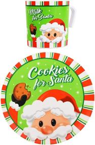 img 3 attached to 🍪 Cookies & Santa Plate Mug Set for Food Service Equipment & Supplies