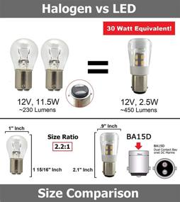 img 3 attached to SRRB Performance 12В с/п BA15D LED Замена светильника для автодома RV, палаточного прицепа, дома на колесах, катера - 2 штуки, теплый белый