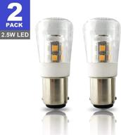 srrb performance 12v ac/dc ba15d led replacement light bulb for rv camper, travel trailer, motorhome, 5th wheels, and marine boat - 2 pack, warm white logo