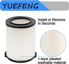 img 3 attached to YUEFENG VF4000 Replacement Filter: Enhance Your Ridgid and Husky Vacuum Performance (2 Pack)