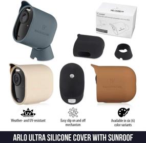 img 3 attached to 🌚 Premium Black Silicone Skins (3 Pack) for Arlo Ultra/Ultra 2 & Arlo Pro 3/Pro 4 - Sunroof Compatible (NOT for Arlo Essential Spotlight)