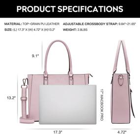 img 2 attached to 👜 Stylish and Spacious Laptop Bag for Women - 17.3 Inch Briefcase for Business, Office, and More