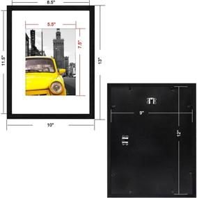 img 3 attached to Emeyart 9x12 Picture Frame: Stunning Display for 6x8 Photos, with or without Mat – Sleek Black Wooden Frame for Wall or Tabletop