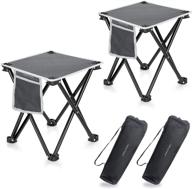 🏕️ 2-pack camping stool by triple tree - portable folding stool for outdoor activities like walking, hiking, and fishing - 13.8 inch with 400 lbs weight capacity - includes carry bag логотип