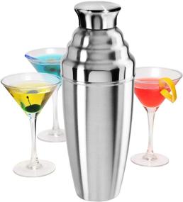 img 1 attached to OGGI Jumbo Cocktail Shaker 60 oz - Stainless Steel Construction, 🍸 Built-in Strainer - Perfect Large Cocktail Shaker for Parties, Mixes 12 Martinis