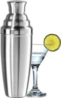 oggi jumbo cocktail shaker 60 oz - stainless steel construction, 🍸 built-in strainer - perfect large cocktail shaker for parties, mixes 12 martinis logo