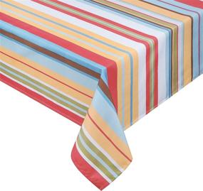 img 4 attached to 🌈 Waterproof Multicolor Rectangle Tablecloth - Vibrant and Colorful