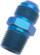 💙 edelbrock/russell 660420 голубой алюминиевый адаптер -4an к 1/8" npt логотип