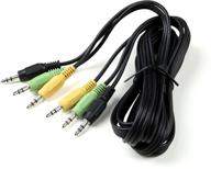 🔌 color-coded 3.5mm audio cable for logitech computer speakers, 5.1 channel compatible logo