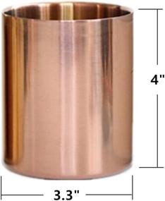 img 3 attached to Rose Gold Stainless Steel Pen Holder Cup For Desk Organizers Multi Use Pencil Pot Flower Mini Vase (Rose Gold)