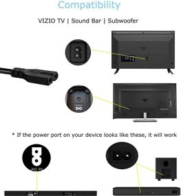 img 1 attached to 🔌 Top-Quality 2 Prong AC Power Cord: Perfect Replacement for Vizio D/E/M Series HDTV and Sound Bars