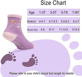 img 1 attached to 🧦 12-Pack Non-Slip Toddler Baby Socks with Grips, Multi-Color 1-5T Boys Girls Gift